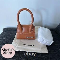 NWT Jacquemus Le Chiquito Homme Mini Handbag Light Brown Calf Leather