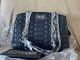 Nwtcavalli Class Leather Python Print Shoulder Bag Made In Italy Black & Silver