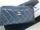 New Auth Chanel Blue Caviar Leather Wallet Case Clutch 2019 Limited Edition