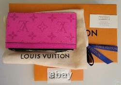 New Auth Louis Vuitton Limited Edition Taigarama Pink Fuchsia Coin Card Holder