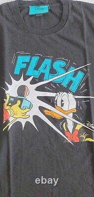 New Authentic GUCCI×DISNEY Edition Flash Donald duck print T-shirt Black S/Small