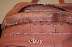 New! Chanel Caviar Pink Leather Square Stitched Satchel Bag