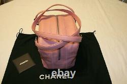 New! Chanel Caviar Pink Leather Square Stitched Satchel Bag