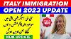 New Italy Meloni Govt New Immigration Open 22 23 Update Italian News In Urdu Italy News