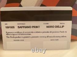 New Prada Saffiano Lux Lipstick Print Stampato Removable Strap Multicolor Clutch