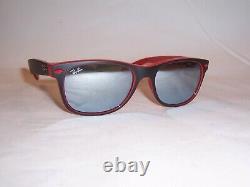 New RAY BAN Sunglasses WAYFARER 2132M F63830 BLACK/SILVER 55mm FERRARI EDITION