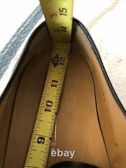 New SANTONI Calf Leather Medallion Tip Cap Toe Oxford US 12 D Made In Italy