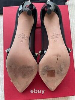 New! Shoes Valentino Rockstud Patent-leather Pump 100 MM Size 37
