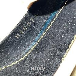 New With Box & Felt Pouches! Vintage Womens Louis Vuitton Black Beige Pump Shoes