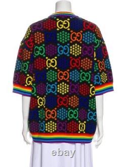 New Women's Gucci Limited Edition 2020 GG Psychedelic Multicolor Sweater Size M