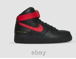 Nike Air Force 1 High 1017 ALYX 9SM Black Red Men's 12 CQ4018-004 New with Box