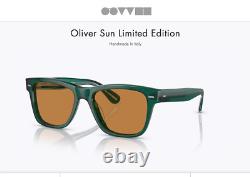 OLIVER PEOPLES OLIVER SUN LIMITED EDITION 54mm in DK Teal/ Cognac MSRP$584 IVER