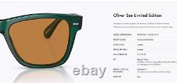 OLIVER PEOPLES OLIVER SUN LIMITED EDITION 54mm in DK Teal/ Cognac MSRP$584 IVER