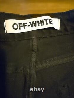 Off White Limited Edition NWT Slim Straight Black Spider Jeans Size 34