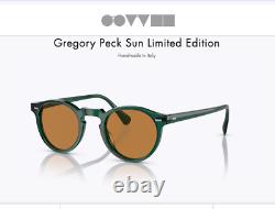 Oliver Peoples Gregory Peck Sun Limited Edition in Dark Teal/ Cognac MSRP$487