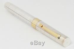 Omas Marconi Limited Edition 925 Sterling Silver Fountain Pen Pistonfiller 18C M