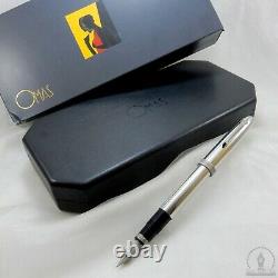 Omas Ogiva 75 Years Special Edition Rhodium Plated Fountain Pen 18K Medium Nib