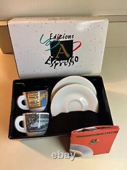 Open Box Edizione Ancap Espresso Italy Limited Edition Set of 2 Cups & Saucers