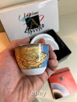 Open Box Edizione Ancap Espresso Italy Limited Edition Set of 2 Cups & Saucers