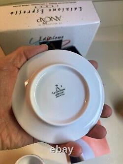 Open Box Edizione Ancap Espresso Italy Limited Edition Set of 2 Cups & Saucers