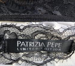 PATRIZA PEPE ITALY limited edition long lace black evening dress (m/12) RRP£430