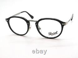 PERSOL Calligrapher Edition PO 3168-V 95 Black/Silver 50mm Authentic Eyeglasses