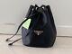 Prada Novelty Purse Mini Pouch Black New With Tag From Japan H24cm W28cm