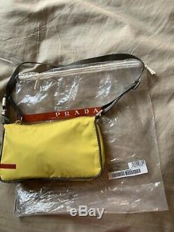 PRADA Nylon Yellow Cedro Shoulder Handbag Bag Like Re Edition NEW WITH TAGS