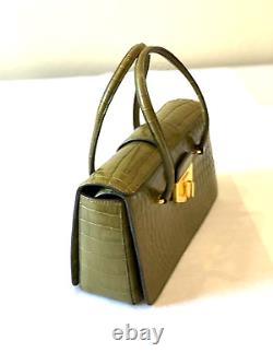 PRADA Original AUTHENTIC ALLIGATOR Exotic Skin Handbag NEW Condition Dbl Handles