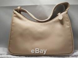 PRADA Re-Edition 2000 Nylon Mini Bag Beige With Dust Bag + Store Receipt