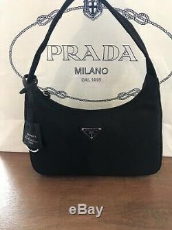 PRADA Re-Edition 2000 Nylon Mini Bag Black With Dust Bag