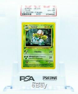 PSA 10 ITALIAN Ivysaur #30 1st Edition Pokemon Card GEM MINT 10 POPULATION 3