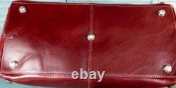 Patricia Nash Discovery Maura Ltd Ed Studded Satchel Red Oxblood MSRP $499 New
