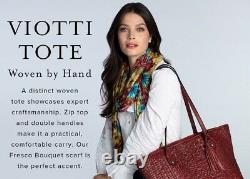 Patricia NashT Viotti Heritage-100% Hand Woven Premium Italian Leather Tote-NWT