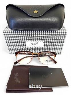 Persol 3196V 24 Eyeglasses Glasses Brown Havana Rose Gold 51mm (Small) withcase