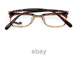 Persol 3196V 24 Eyeglasses Glasses Brown Havana Rose Gold 51mm (Small) withcase