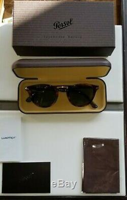 Persol Typewriter Edition Sunglasses Caffe/Green 3108-S (108/52) 49MM