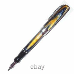 Pineider Arco Blue Bee Limited Edition Fountain Pen, Fine 14K Quill Nib, New