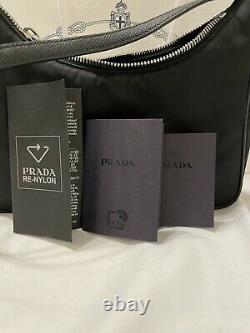Prada Black Re-Edition 2005 Nylon Mini Hobo Bag! 100% Authentic And Brand New