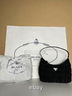 Prada Mini Bag Nylon and Saffiano Leather Black 2005 Re Edition