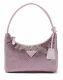 Prada Re-edition 2000 Pink Satin Crystal Nylon Shoulder Top Handle Mini Hobo Bag