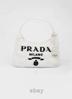 Prada Re-Edition 2000 Terry Mini Shoulder Bag White 8 Limited Ed. NEW