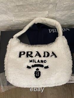 Prada Re-Edition 2000 terry mini-bag White/black