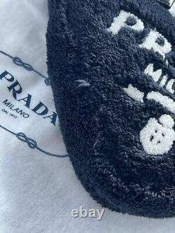 Prada Re Edition Mini terry bag BLACK 100% Authentic Triangle Shape Terry Towel