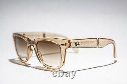 RARE Ray-ban Wayfarer Folding Champagne LIMITED EDITION LUXOTTICA italy 50 mm