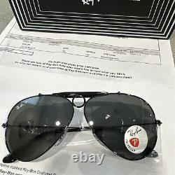 RAY BAN Limited Edition? SHOOTER RELOADED Black Polarized RB3138 002/48 58 09 13