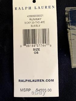Ralph Lauren Collection Black Beaded Genuine Snakeskin Ricky Handbag