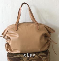 Rare? NWT IL BISONTE Candy Collection Lg Shoulder Bag Beige Made In Italy