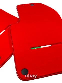 Red Floor Mats For Ferrari 599 Coupe 2006-2012 Tailored Carpets Italy Edition