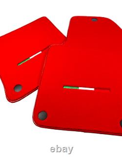 Red Floor Mats For Ferrari 599 Coupe 2006-2012 Tailored Carpets Italy Edition